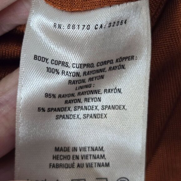 Anthropologie Maeve SizeS  Enchantment Copper Wide Leg Jumpsuit Sleeveless FLAW - Picture 9 of 14